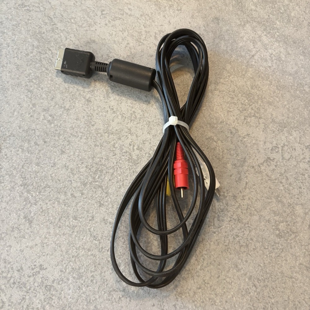 Sony PlayStation Ps1 Ps2 Ps3 - Black AV Cables OEM